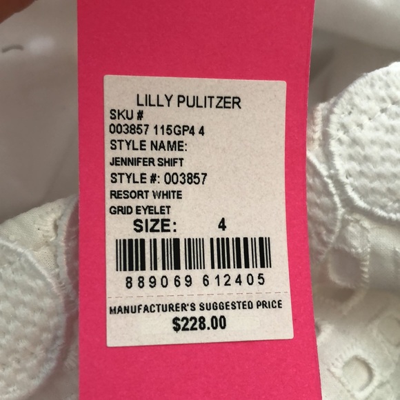 Lilly Pulitzer Jennifer White Eyelet Shift Dress - Picture 3 of 11
